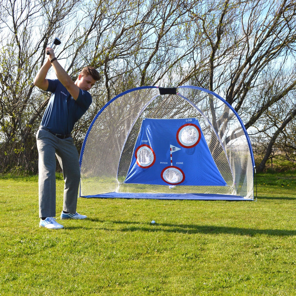Durable PGA TOUR Pro large golf practice net with strong frame