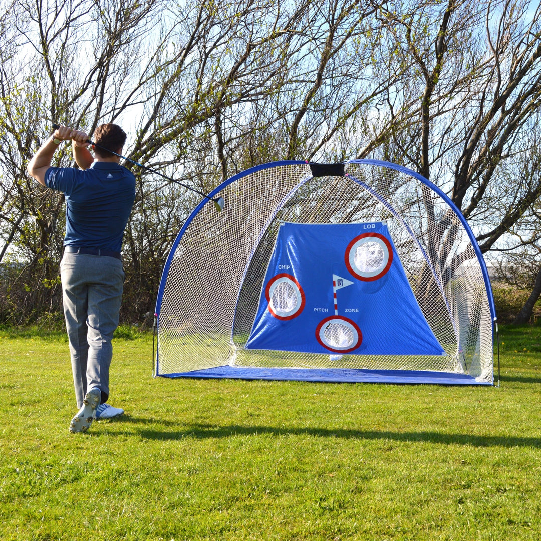 Portable PGA TOUR Pro large golf practice net with easy setup