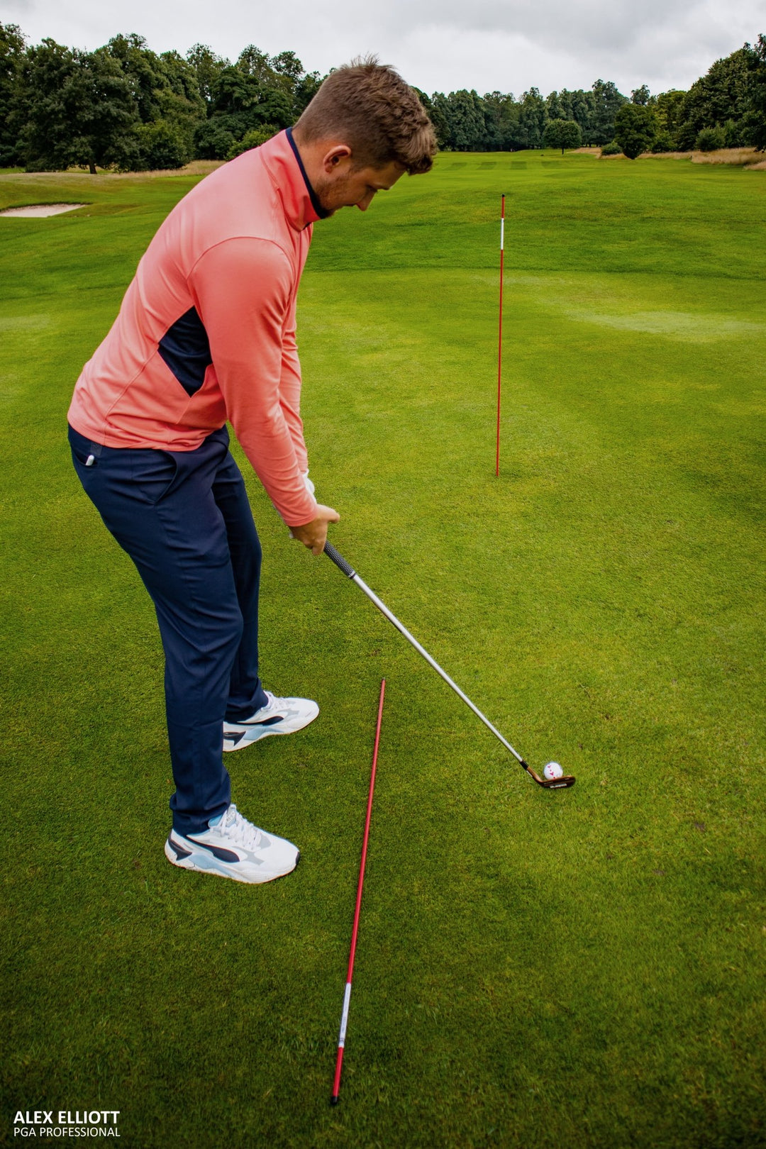 Golf training aid included in golf net kits for home and garden practice
