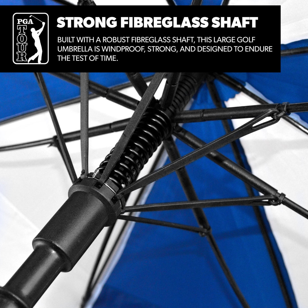 PGA TOUR Windproof Double Canopy Umbrella - Open Golfer