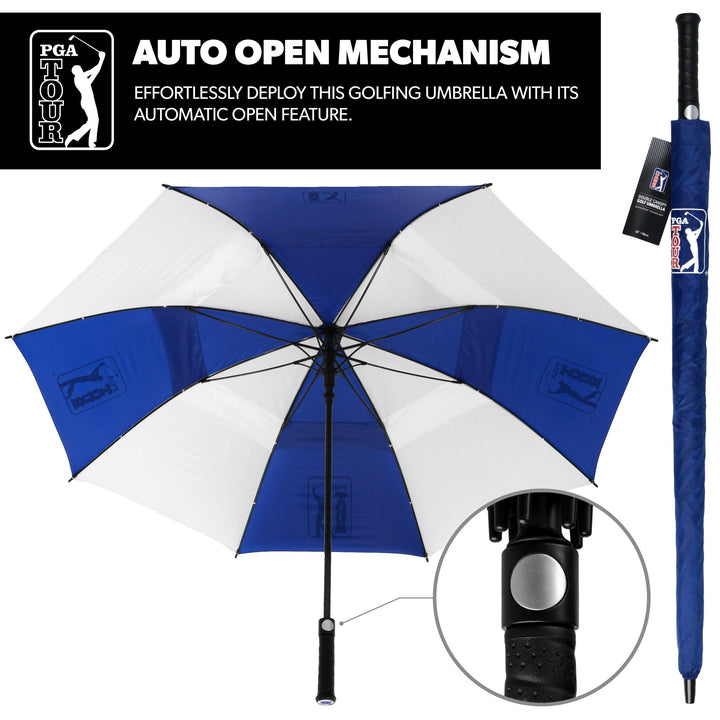 PGA TOUR Windproof Double Canopy Umbrella - Open Golfer