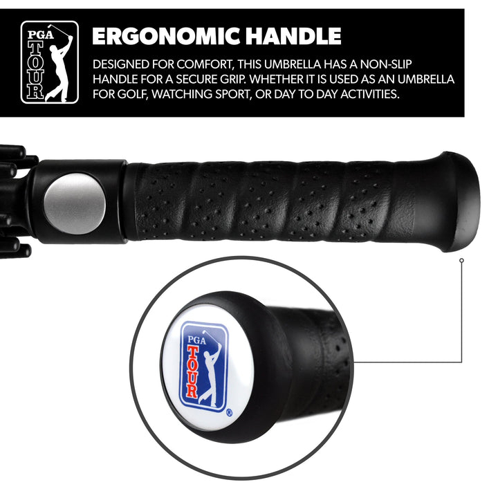 PGA TOUR Windproof Double Canopy Umbrella - Open Golfer