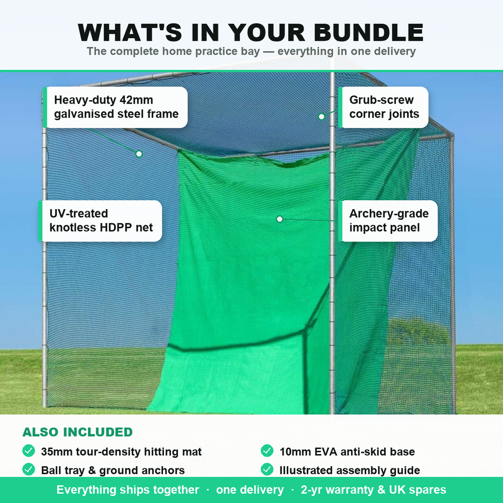 What's included in the Pro Golf Cage bundle
