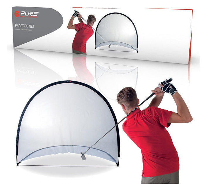 Pure2Improve large golf practice net with wide hitting area
