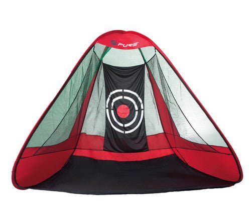 Pure2Improve Pop-Up Triangular large golf practice net for home use