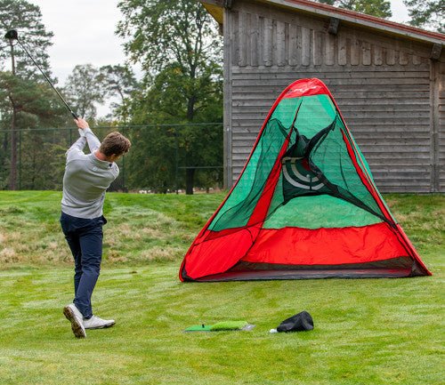 Compact Pure2Improve Pop-Up large golf practice net with quick setup