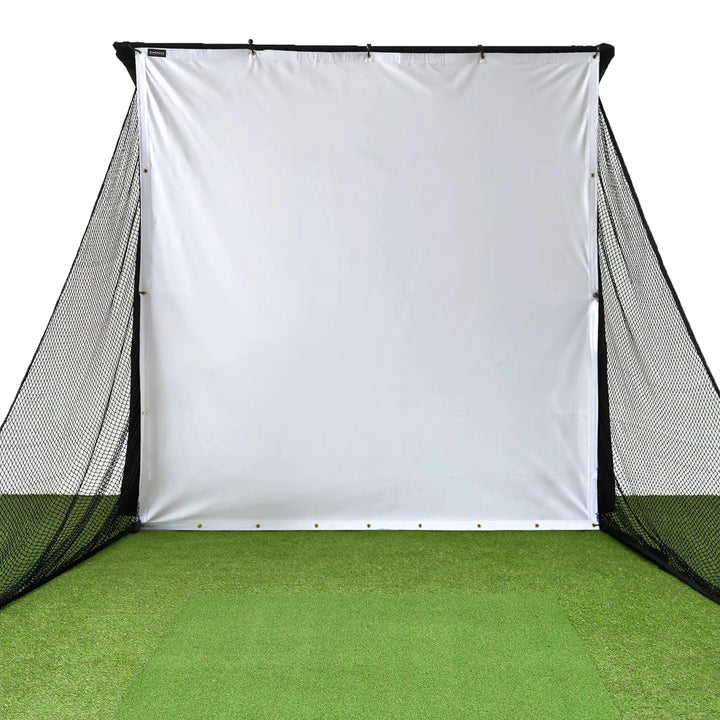 SimSpace Deluxe Home Driving Net Impact Screen & 20 Bungee Cords - Open Golfer