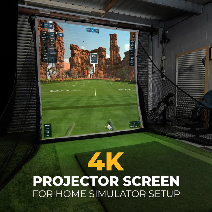 SimSpace Deluxe Home Driving Net Impact Screen & 20 Bungee Cords - Open Golfer