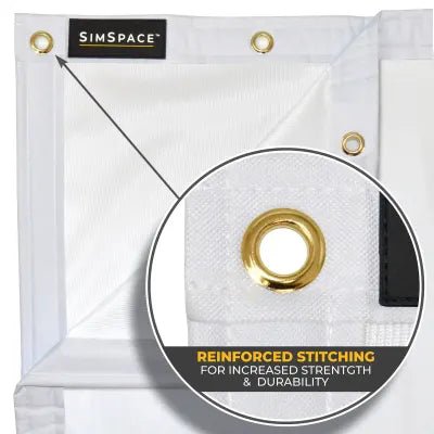 SimSpace Deluxe Home Driving Net Impact Screen & 20 Bungee Cords - Open Golfer