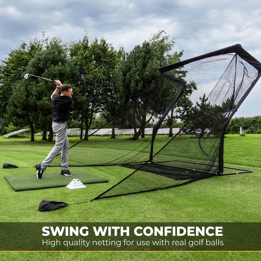 Swing with confidence in the SimSpace Deluxe large Golf Practice Net