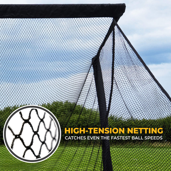 high tensions netting catches even the fastest ball speeds SimSpace Deluxe Wide large golf Net 