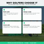 Why golfers choose the Socketed Pro Golf Cage — concreted-in, rock solid