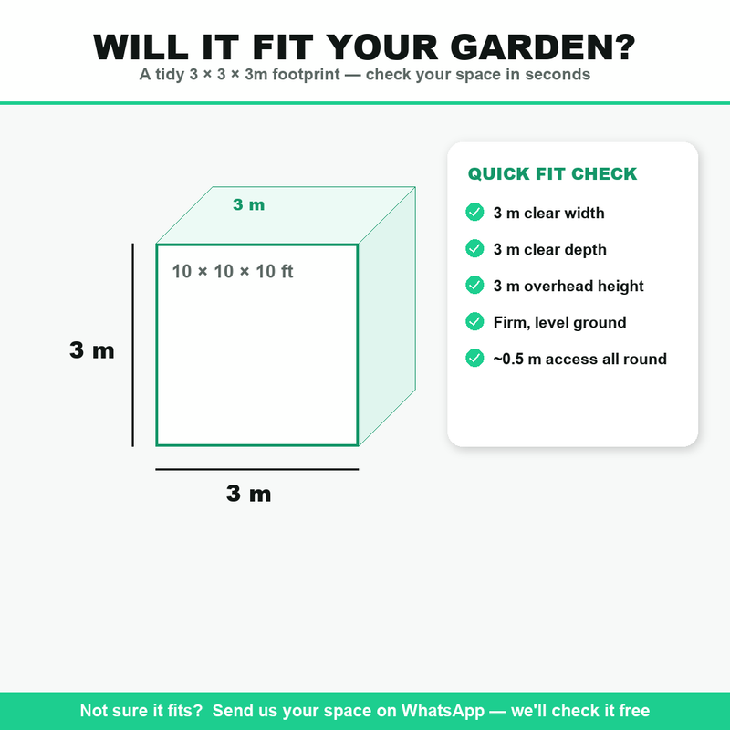 Standard Golf Cage dimensions — will it fit your garden