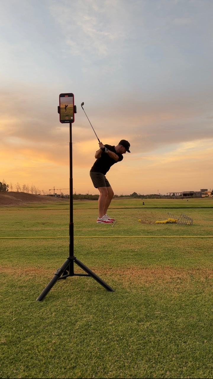 STRIVON POD Pro Pack in back garden practice setup with golf net