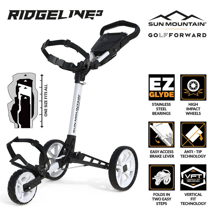 Sun Mountain Ridgeline3 Golf Trolley - Open Golfer